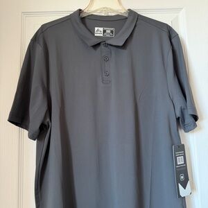 New Men's RBX Gray Performance Polo Shirt Size M